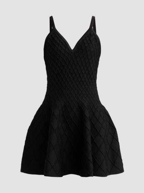 Balmain Women's Quilted Compact Knit Minidress - Noir