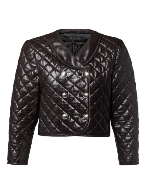 Louis Vuitton Cropped Quilted Leather Jacket