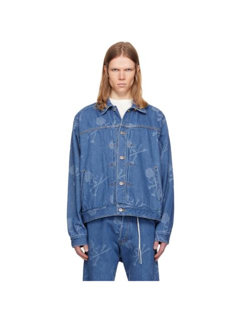MASTERMIND WORLD Blue Monogram Denim Jacket
