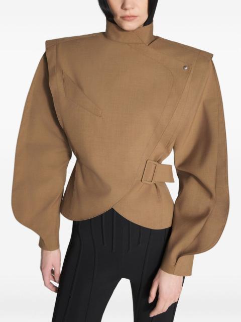 MUGLER draped-shoulder  jacket