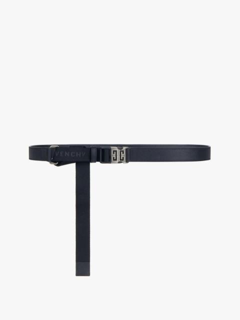 Givenchy 4G BUCKLE BELT IN GRAINED LEATHER AND CANVAS