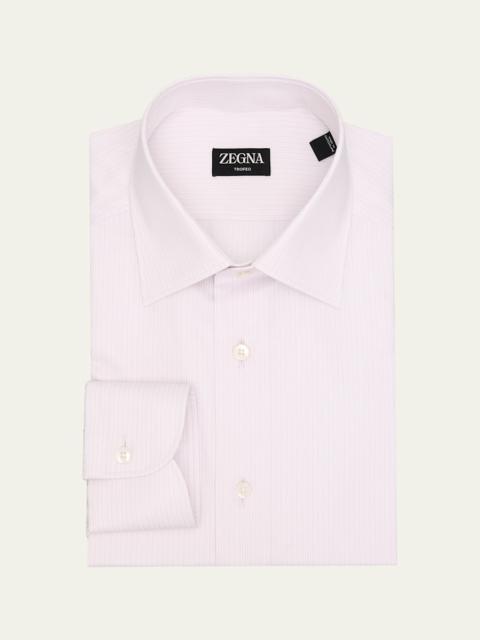 ZEGNA Men's Micro-Stripe Trofeo Cotton Dress Shirt
