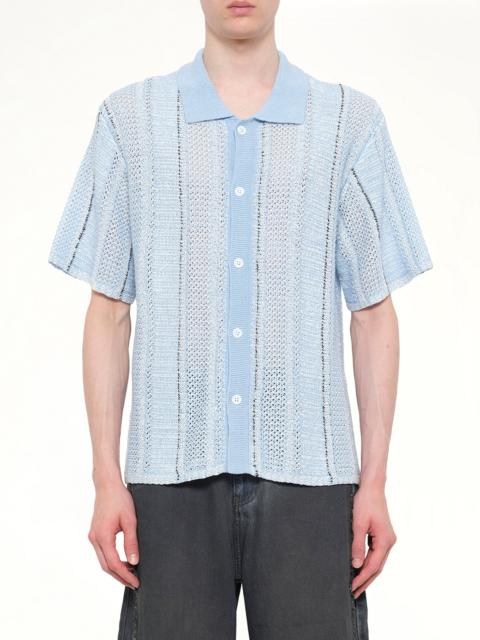 FENG CHEN WANG Knited Shirt in Blue Check