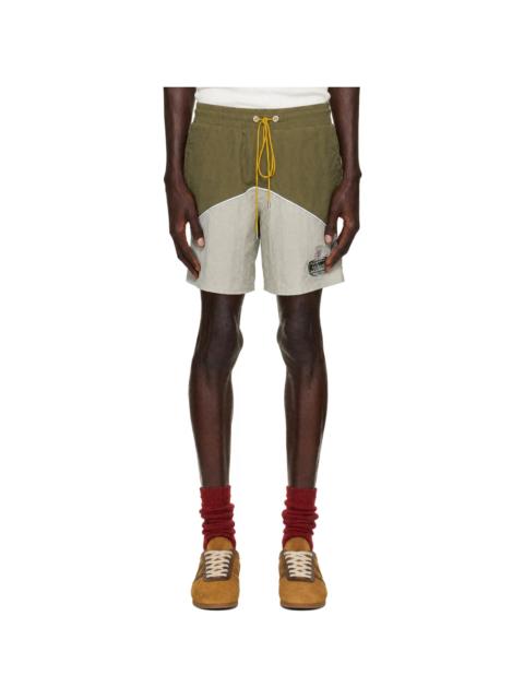 Rhude Khaki Desert Racing Track Shorts