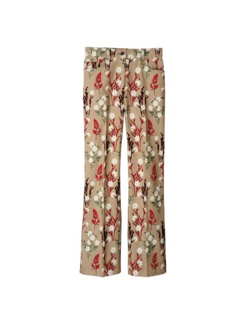 Embroidered trousers Oat - Gabardine