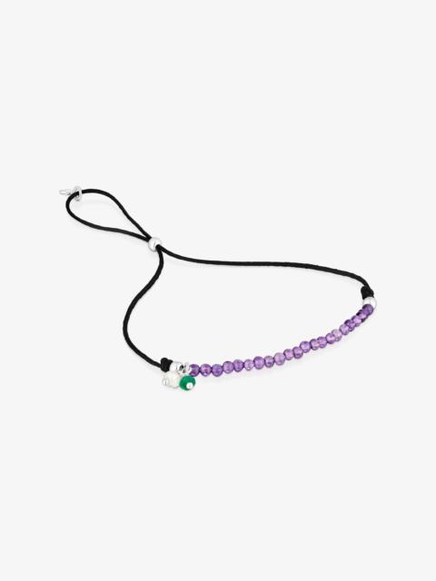 TOUS Black nylon Camille Bracelet with amethysts