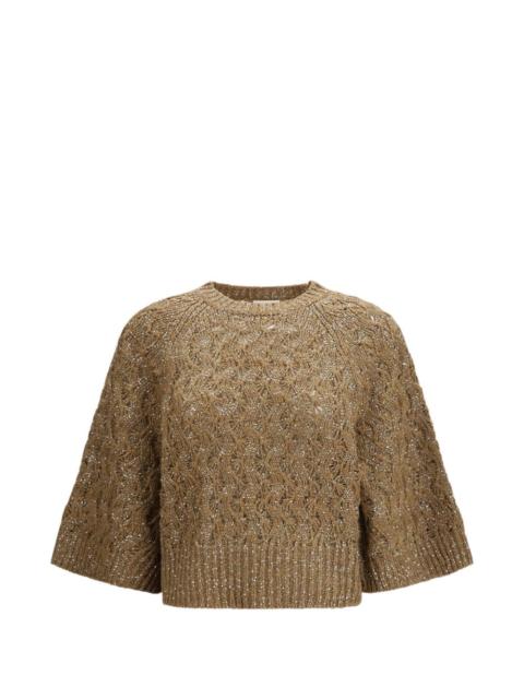 Brunello Cucinelli open-stitch sweater