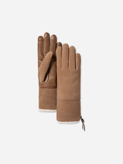 UGG ® Women's Suede Foldover Glove in Chestnut