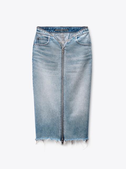 Alexander Wang Zip Waistband Dipped V Skirt