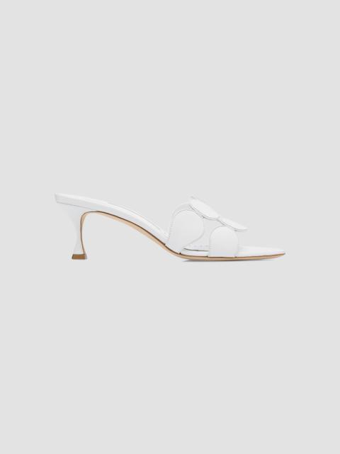 Manolo Blahnik Women's Haribalmu 50MM Leather Sandals - White