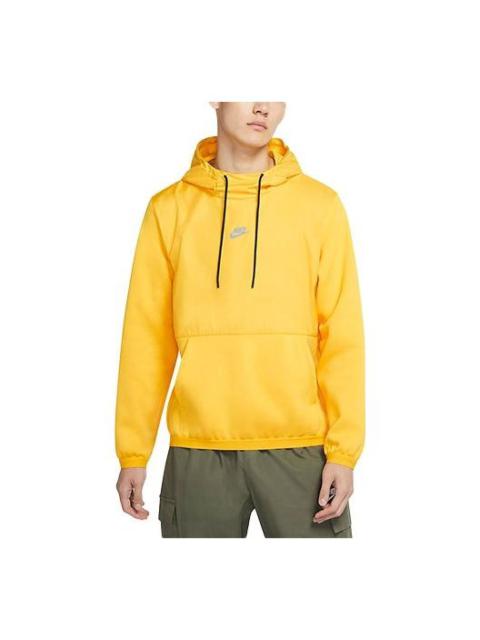 Nike Sportswear Just Do It + Fleece Stay Warm Reflective Casual Sports Pullover Yellow CU4102-743