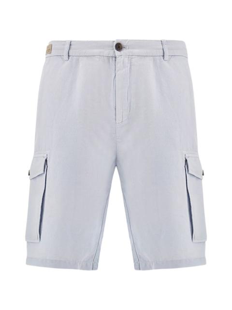 Paul & Shark garment-dyed cargo-pockets bermuda shorts