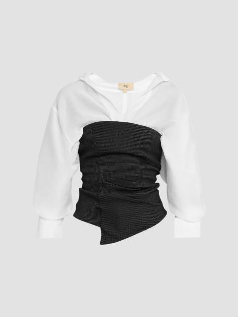 JBQ Women's Ambria Layered Contrast Top - Midnight
