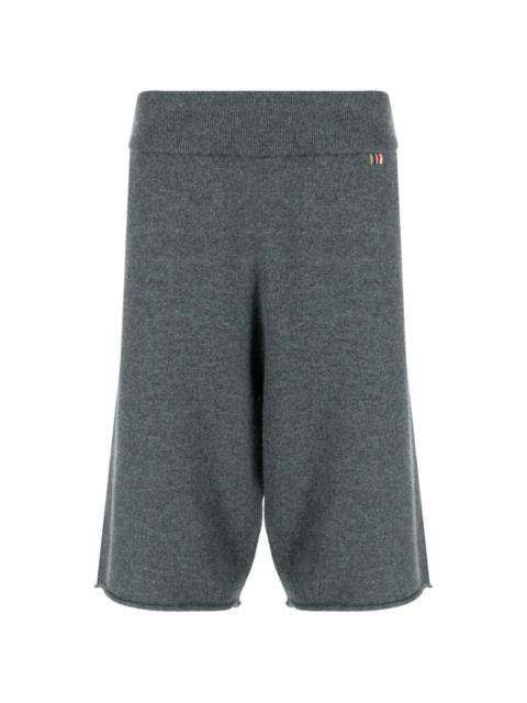 extreme cashmere elasticated-waist cashmere-blend track shorts