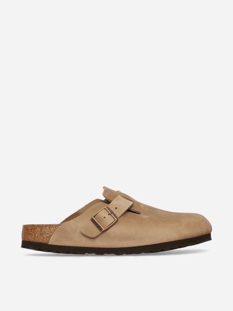 Boston Oiled Leather Sandals Tobacco Brown