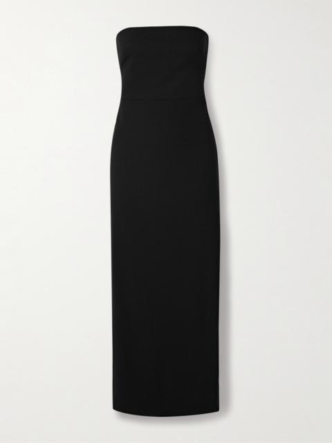 MATTEAU Strapless Wool-blend Crepe Midi Dress