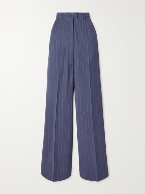 Acne Studios Pinstriped Woven Wide-leg Pants