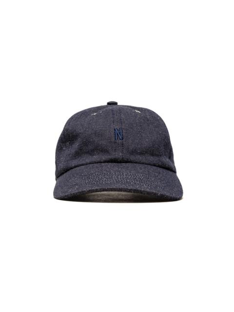 NORSE PROJECTS Broken Twill Cotton Linen Denim 6 Panel Cap Indigo