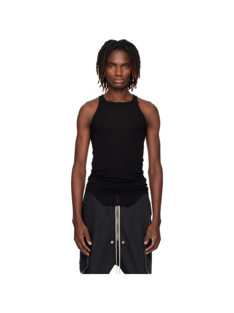 Rick Owens Black Temple Basic Rib Tank Top