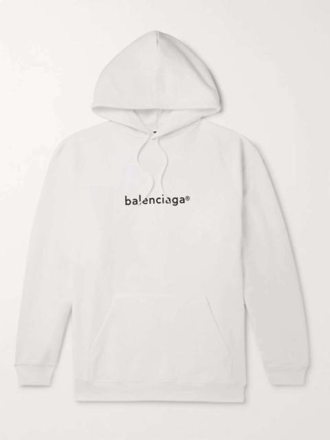BALENCIAGA 남자의 새로운 저작권 중간 적합 Hoodie 에 화이트