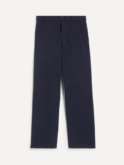 BARENA Navy Cavea Crinkled Poplin Trousers
