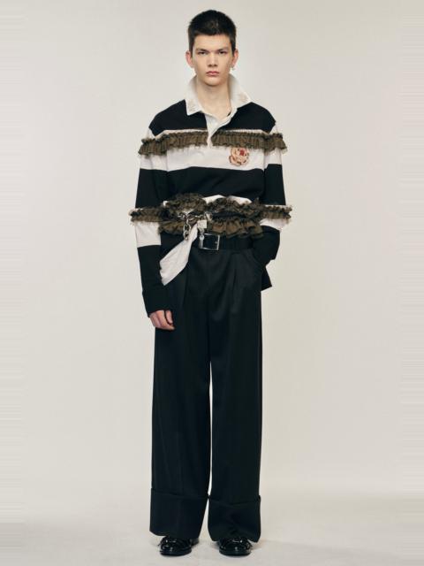 Simone Rocha Turbo Embellished Ruffle Rugby Shirt