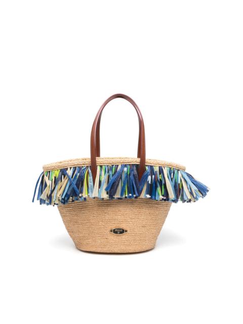 PUCCI Puccing fringed beach bag