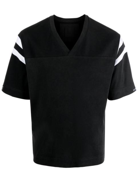 Givenchy panelled V-neck cotton T-shirt