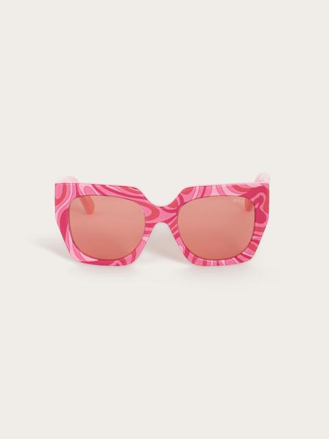 PUCCI PUCCI PRINTED OVERSIZED GEOMETRIC SUNGLASSES