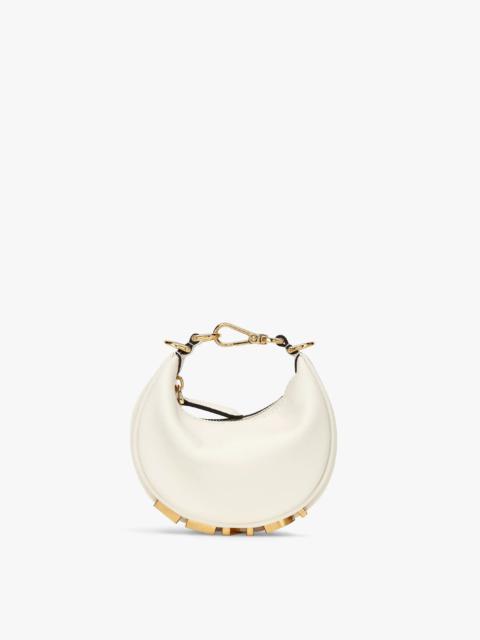 FENDI White leather charm