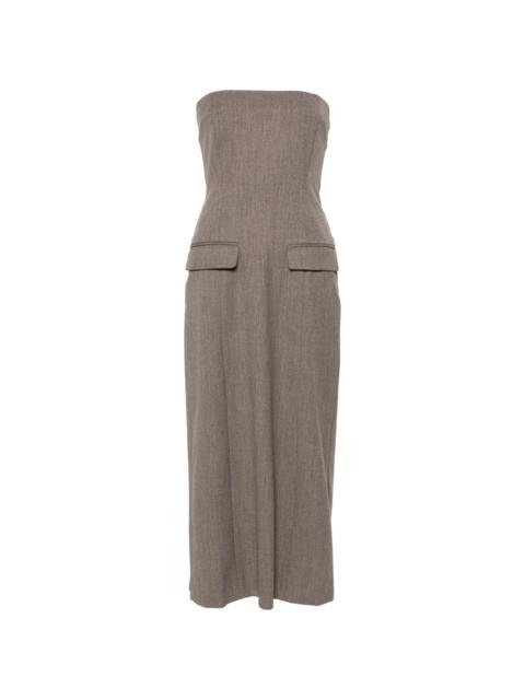 beaufille Callie strapless midi dress