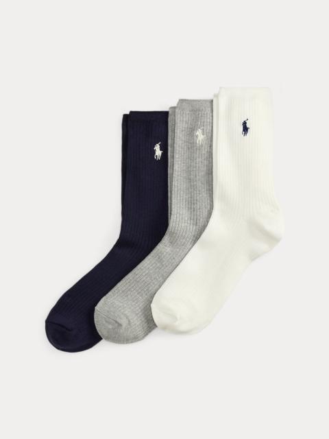 Polo Ralph Lauren Ribbed Cotton-Blend Trouser Sock 3-Pack