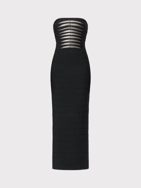 HERVE LEGER THE METALLIC KAYLA GOWN