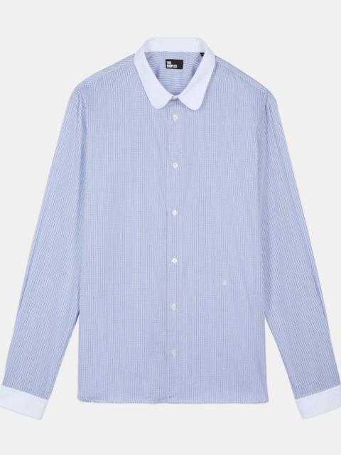 The Kooples BLUE AND WHITE CHECKED FORMAL SHIRT