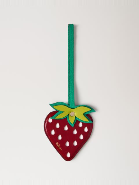 Mulberry British Summer Bag Charm - Strawberry Multicolour Mixed Material