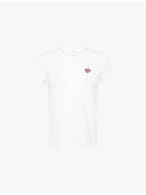 rag & bone Lucky Charm Embroidered Cotton-Jersey T-shirt