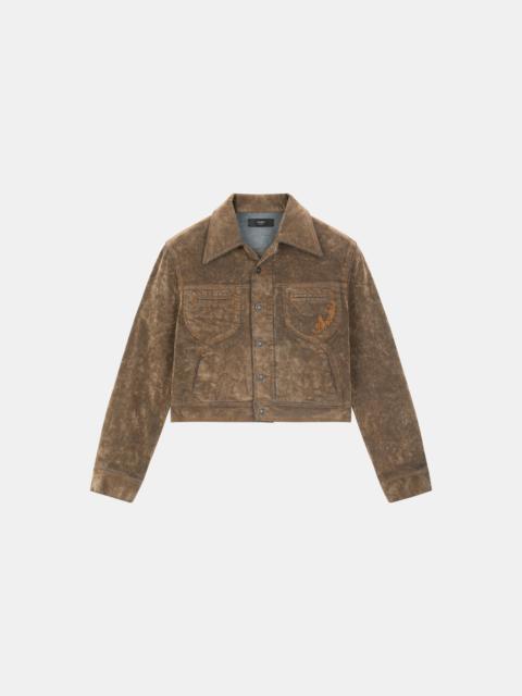 AMIRI WOMEN'S FLOCK VINTAGE CUT DENIM JACKET