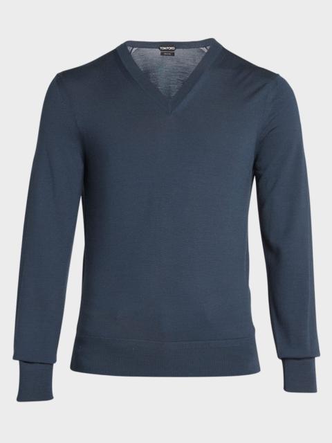 TOM FORD Men's Merino Wool V-Neck Sweater