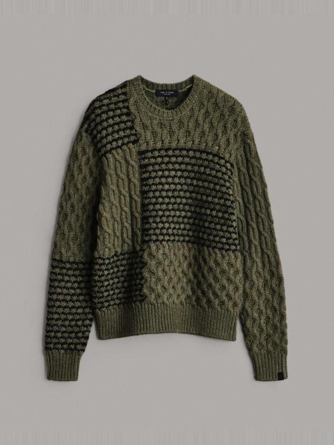rag & bone Buffalo Check Wool Crew
Classic Fit Sweater