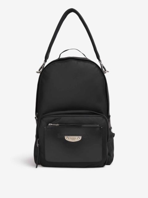 BALENCIAGA NYLON AND LEATHER BACKPACK
