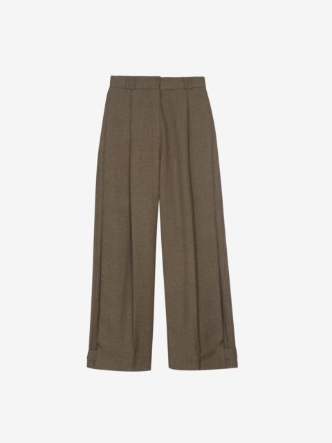 The Frankie Shop Vallsta Tailored Trousers - Brown Melange