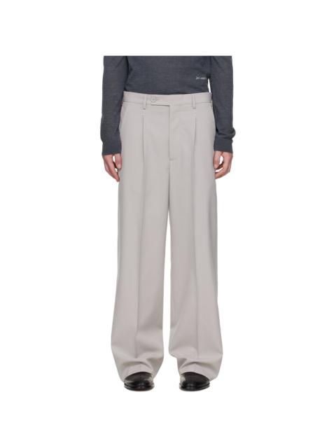 MM6 Maison Margiela Gray Stapled Trousers