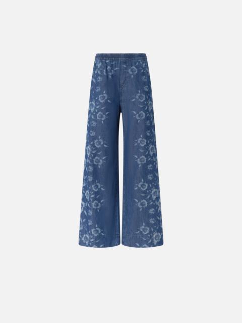 PINKO FLORAL DENIM JEANS