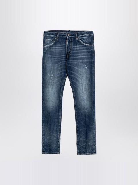 BLUE WASHED-OUT DENIM JEANS