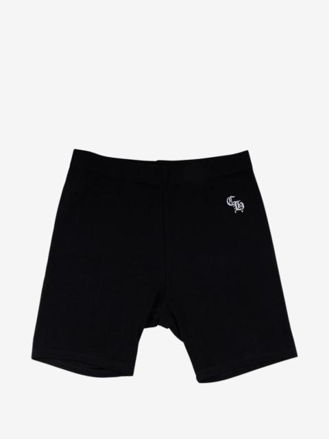 Chrome Hearts logo-embroidered ribbed biker shorts