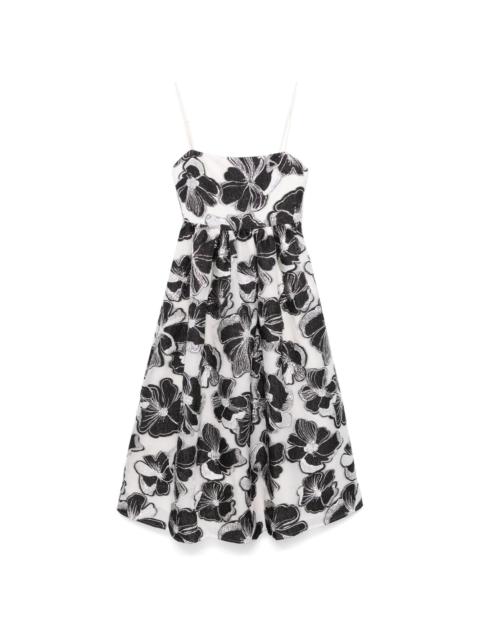STINE GOYA Anemone-jacquard voluminous midi dress