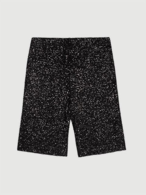 maje Glittery cycling shorts