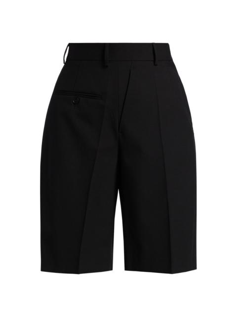 MM6 Maison Margiela Women's Tailored Wool-Blend Bermuda Shorts - Black