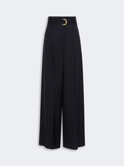 Max Mara SERIO High-waisted woollen cloth trousers - NAVY