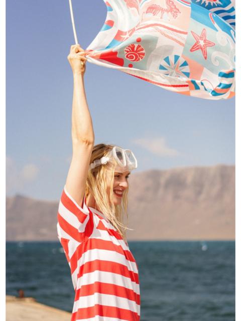 SAINT JAMES Seabed print square scarf
